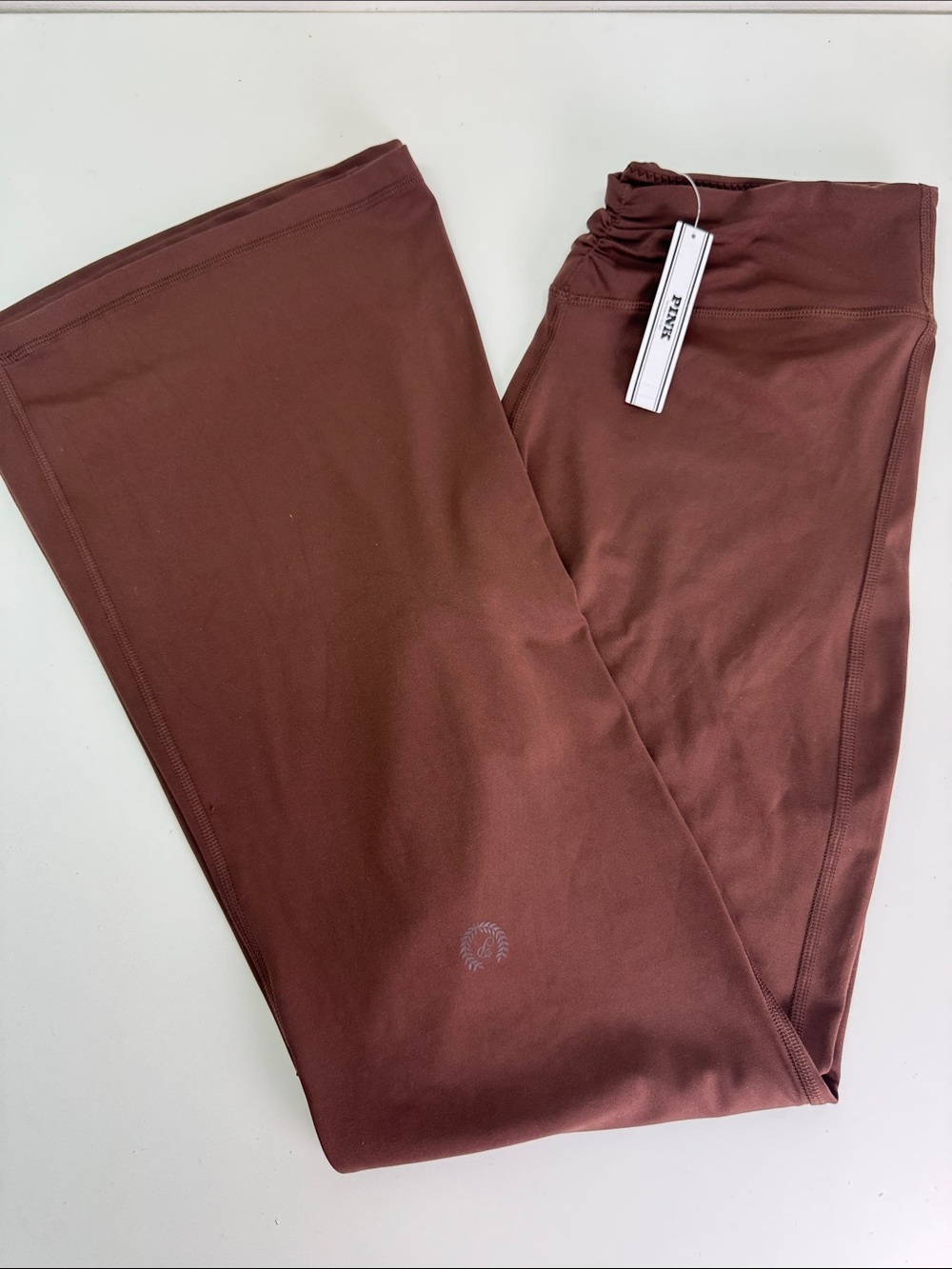 PINK Victoria's Secret Brown leggings Flare Sz XL NWT